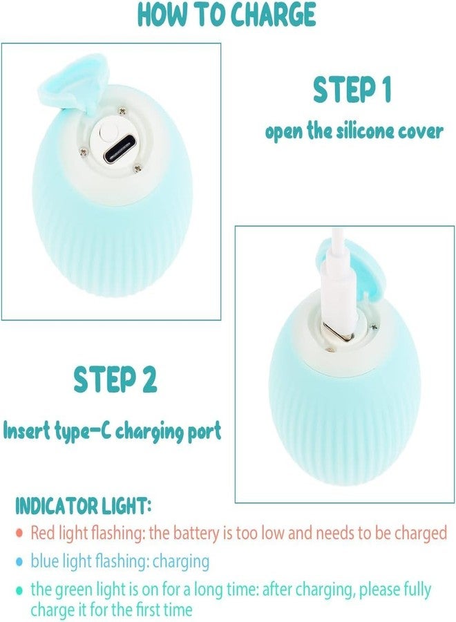 Vroxy Portable Automatic Moving LED Lights Interactive Cat Toy Ball Cat Kitten Endless Feline Fun Smart Charging & LED Lights Rechargeable for Indoor Use (1Pcs) - Image 2